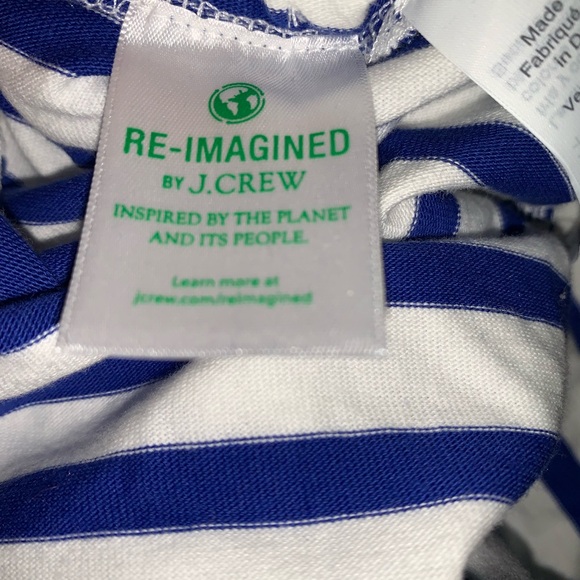 NEW J. Crew Re-Imagined Striped Wide Leg Summer Jumpsuit Size 10 - Picture 6 of 9